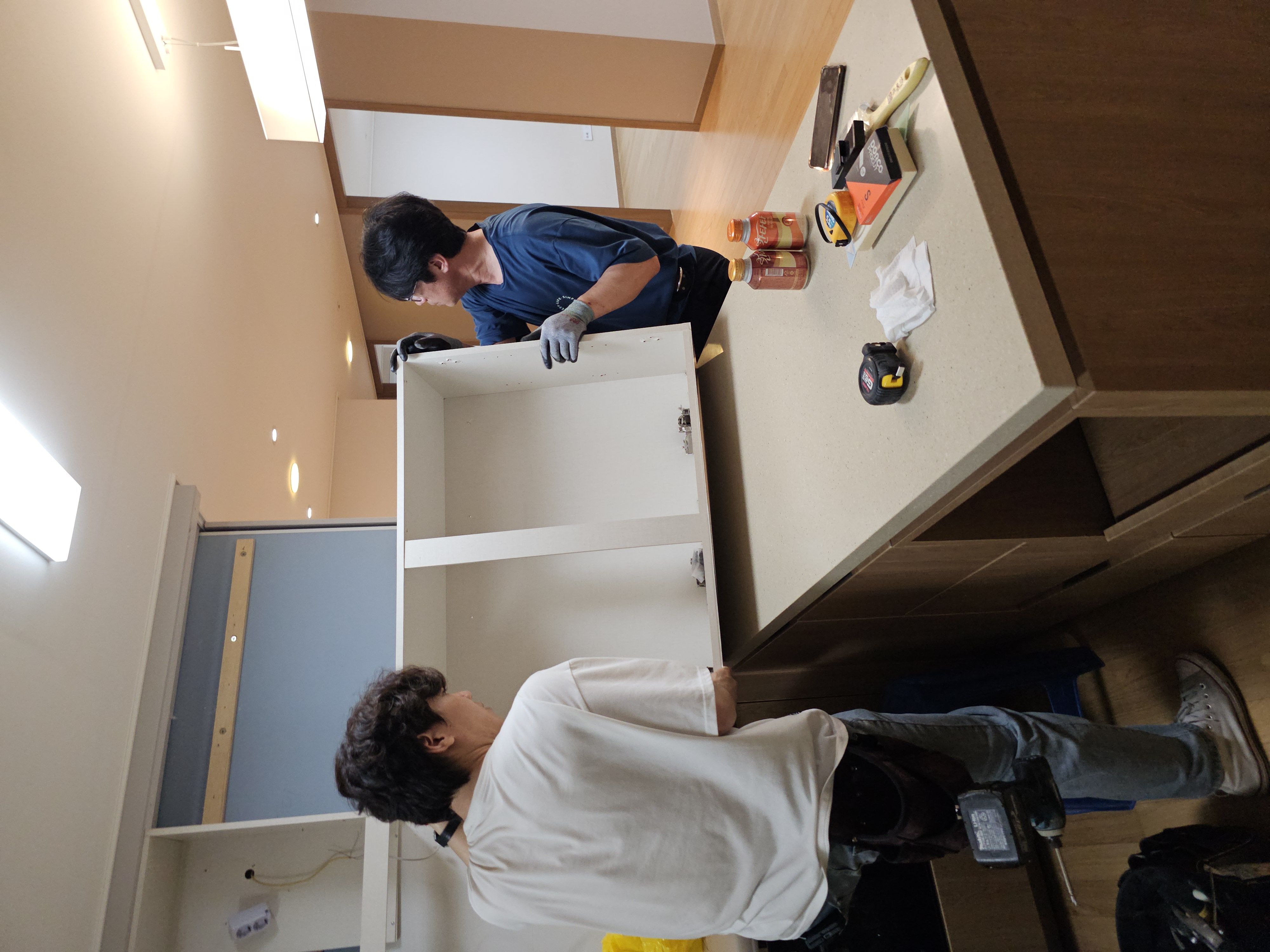 싱크상부장처짐보수